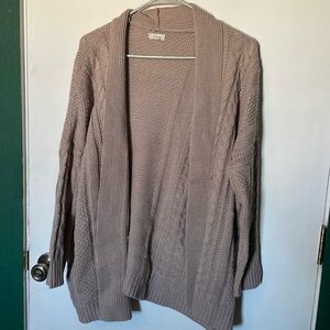 Light Pink Cable Knit Cardigan